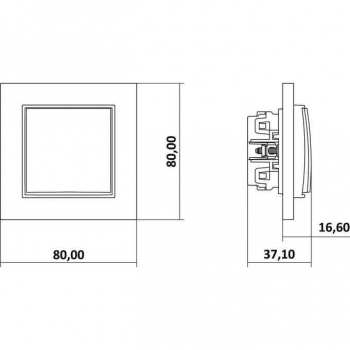 KARLIK MINI CZARNY 12MWP-1 łącznik x1-18040