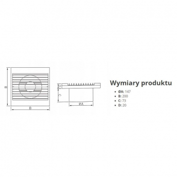 DOSPEL STYL 150WCH wentylator ścienny-18742