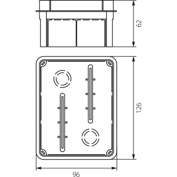 OPATÓWEK Pp/t 4 LAVA puszka p/t 96x126x62-21361