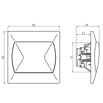 OSPEL AKCENT BRĄZ ŁP-1A/24 łącznik x1-22707