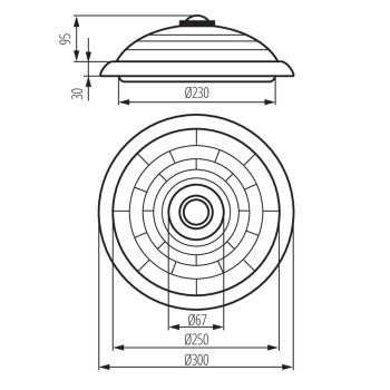 KANLUX FOGLER DL-240O plafon PIR LED E27 40W-23768