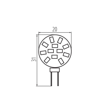 KANLUX LED12 G4-WW żarówka 1,2W 135lm 3000K-23784