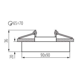 KANLUX MORTA B CT-DSL50-SR oprawa punktowa SREBRNY-23836