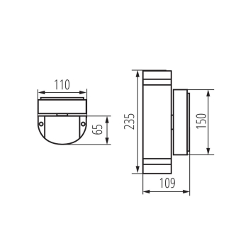 KANLUX ZEW EL-235U-GR oprawa elewacyjna GU10 SZARY-23844