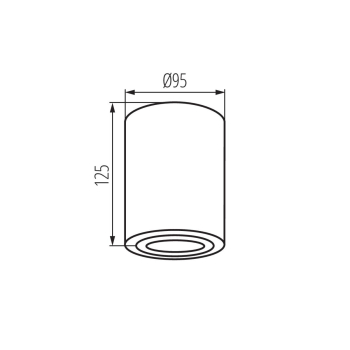 KANLUX BORD DLP-50-B oprawa punktowa CZARNY-23848