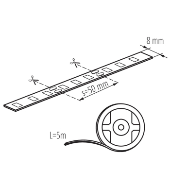 KANLUX LEDS-B 4.8W/M IP65-NW taśma LED 5m-24044