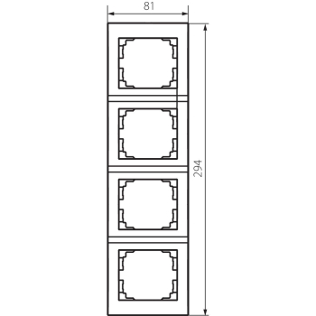 KANLUX MOWION GRAFIT LOGI 02-1540-041 ramka x4-24116