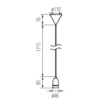 KANLUX TOKIA P-R lampa wisząca E27 1,87m CZERWONY -24140