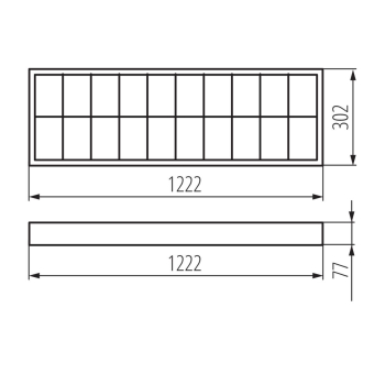 KANLUX MILEDO RSTR N 236/4LED/NT oprawa rastrowa-24543