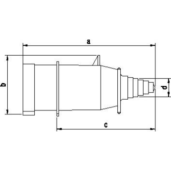 TAREL wtyka przenośna 4x32 IP44 metalowa -28038