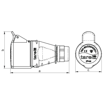 TAREL gniazdo przenośne 5x32 IP44-28047