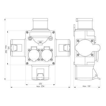 TAREL rozdzielacz siłowy wt32A 2xgn32A gn16A-28090