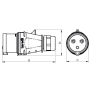 TAREL wtyka przenośna 3x16 IP44-28028