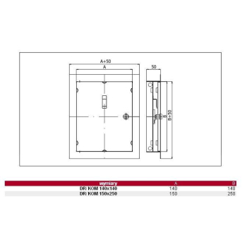 DOSPEL DR/KOM 140X140 drzwiczki kominowe brąz  -28997